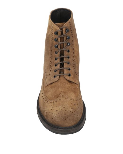 Pantanetti Brown Khaki Ankle Boots Leather for men