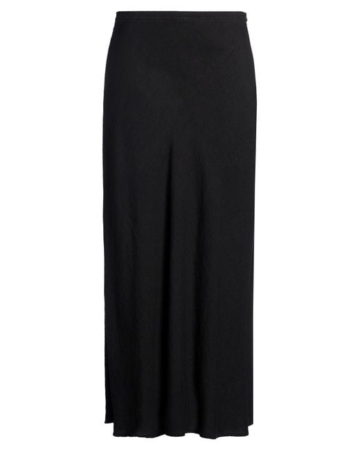 120% Lino Black Maxi Skirt Linen