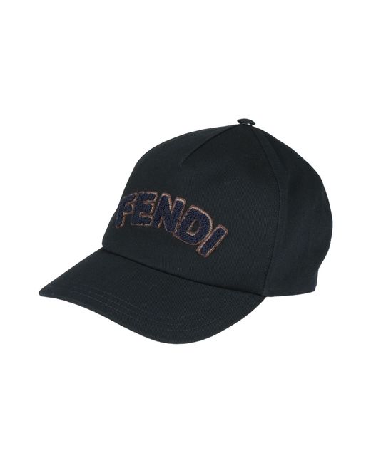 Fendi Blue Hat Cotton for men