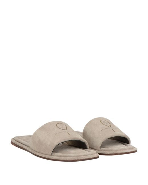 Brunello Cucinelli White Light Sandals Leather