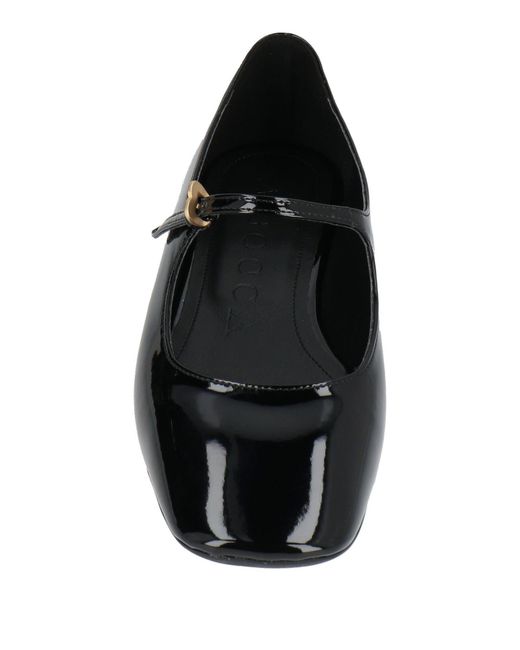 A.Bocca Black Ballet Flats Synthetic Material