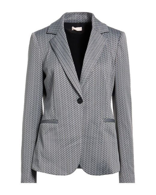 Liu Jo Gray Blazer Polyester, Polyamide, Elastane