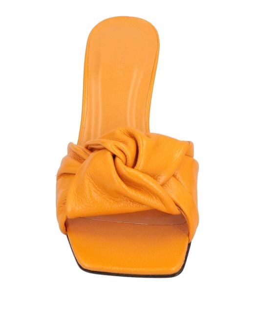 By Far Orange Sandals