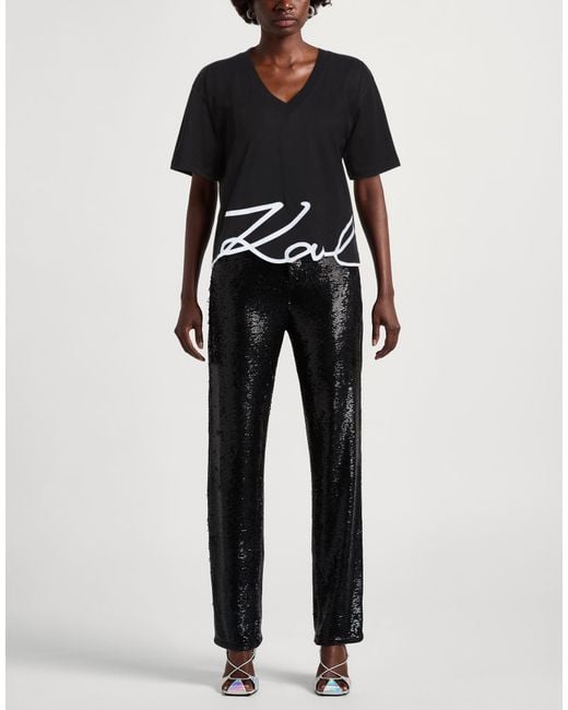 Karl Lagerfeld Black T-Shirt Organic Cotton