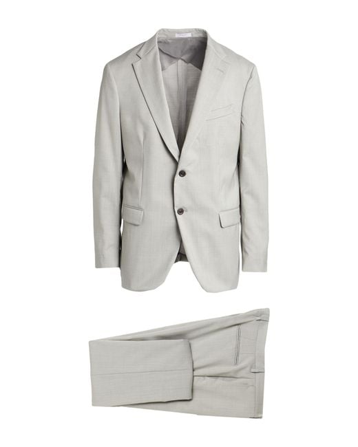 Boglioli Gray Light Suit Virgin Wool for men