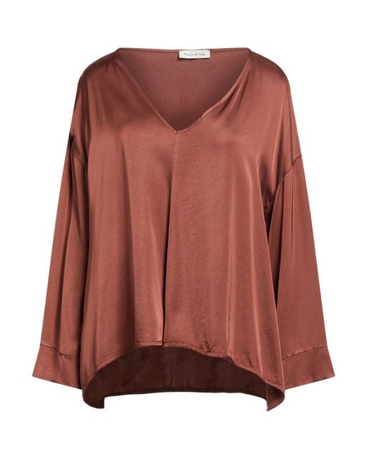 Manila Grace Brown Tops