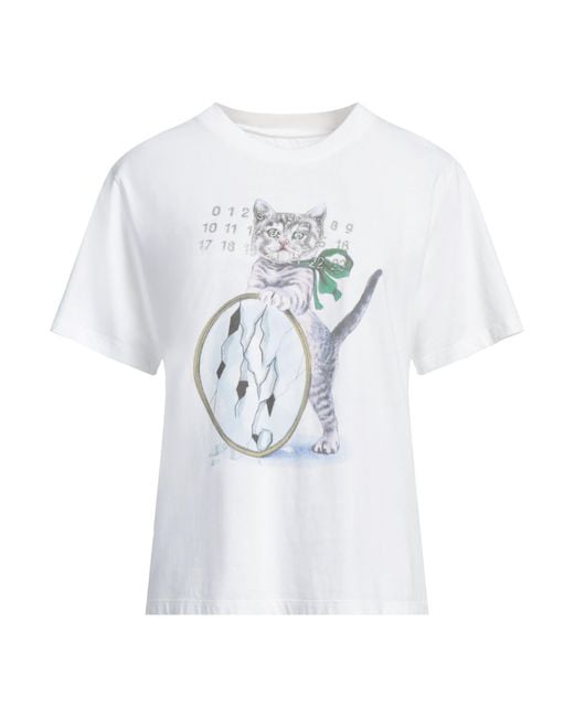 MM6 by Maison Margiela White T-Shirt Cotton