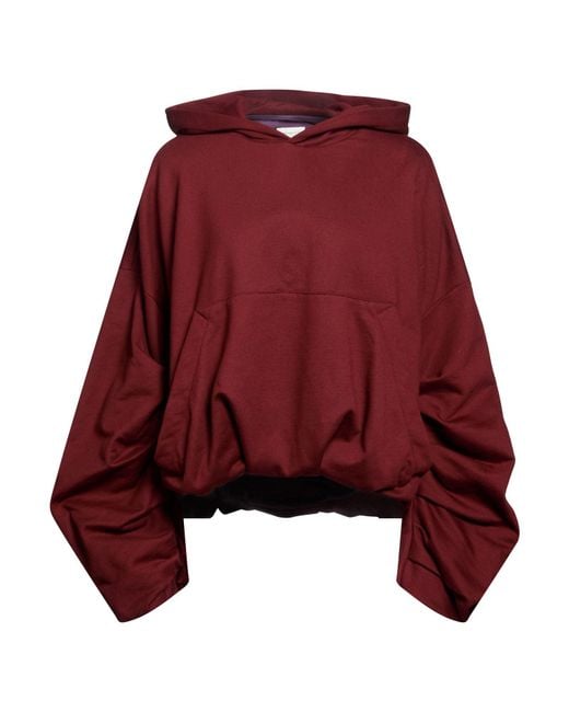 Dries Van Noten Red Burgundy Sweatshirt Cotton
