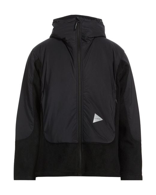 And Wander Black Jacket Polyester, Rayon, Nylon for men
