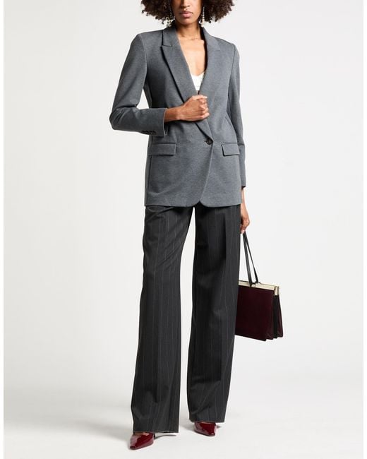 Brunello Cucinelli Gray Blazer Cotton, Polyamide, Elastane, Ecobrass