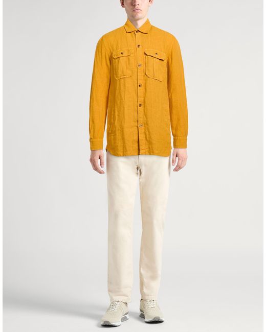 Camisa Boglioli de hombre de color Yellow