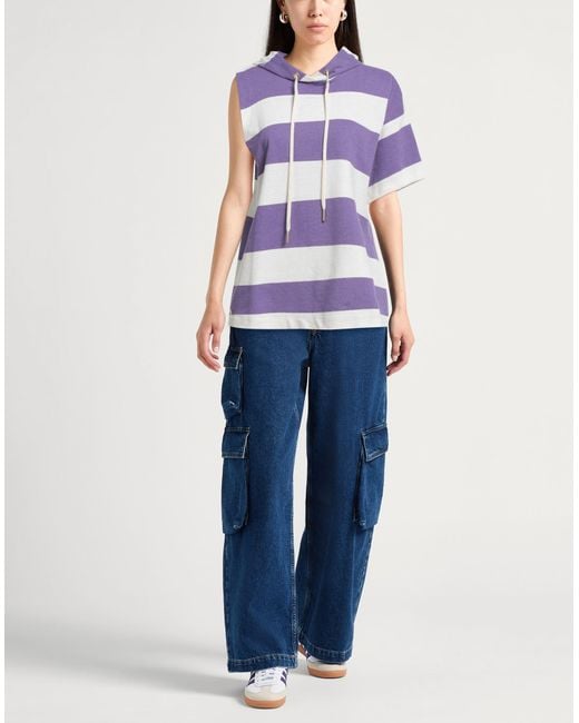 Manila Grace Purple Sweatshirt Cotton, Polyester
