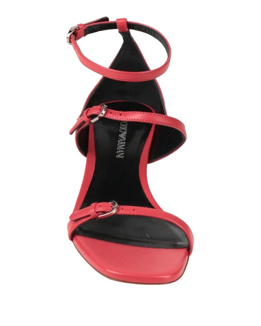 Emporio Armani Red Sandals