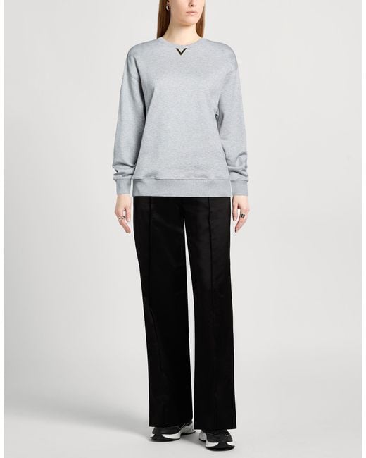 Valentino Garavani Gray Sweatshirt Cotton, Polyamide, Elastane