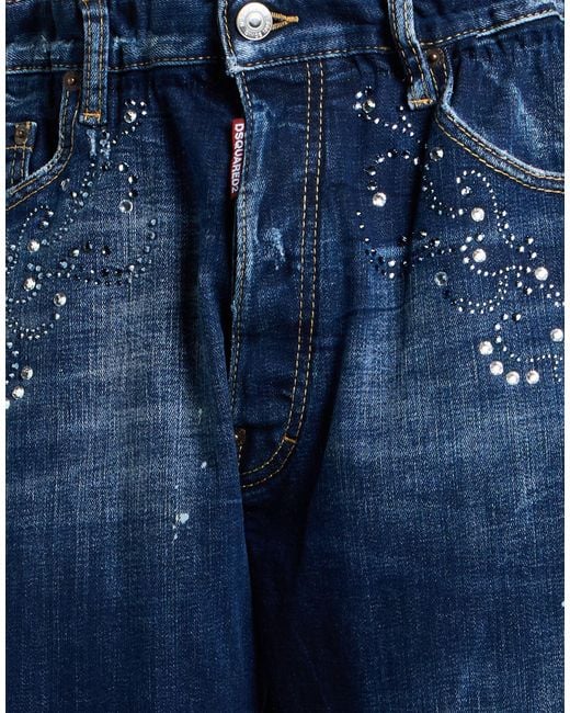 DSquared² Blue Denim Shorts Cotton, Elastane for men