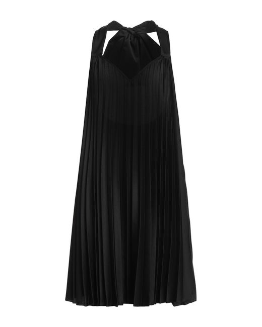 Kaos Black Mini Dress Polyester, Viscose, Elastane
