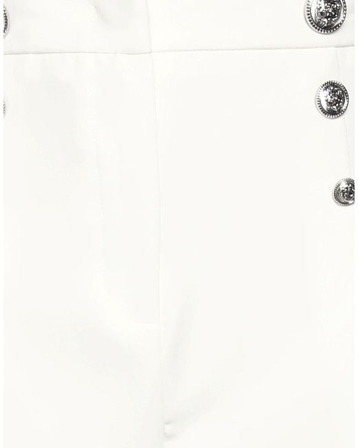 Liu Jo White Shorts & Bermuda Shorts Polyester, Elastane