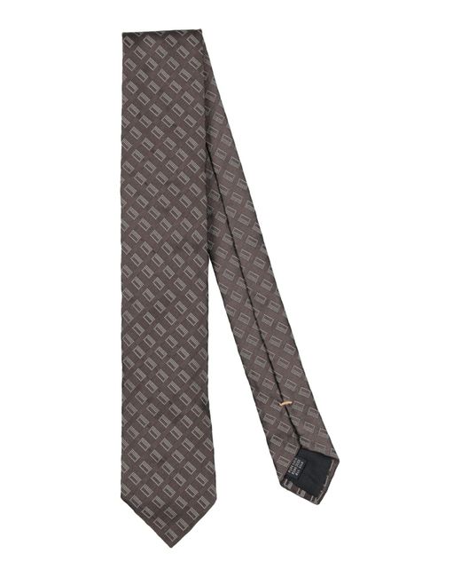 Grifoni Gray Dark Ties & Bow Ties Silk for men