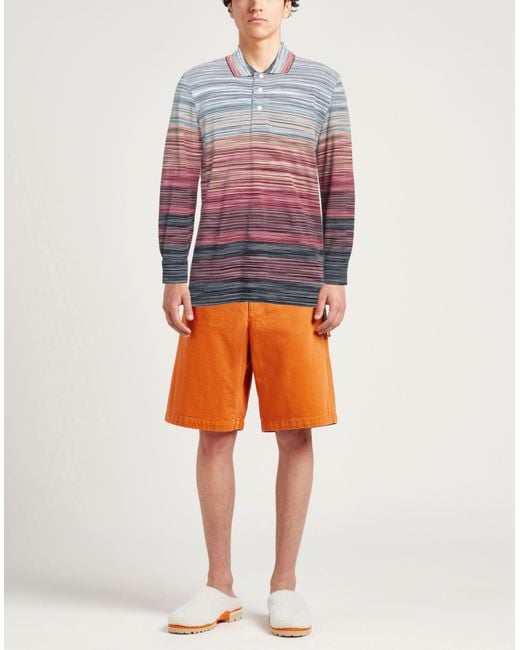 Missoni Red Polo Shirt Cotton for men