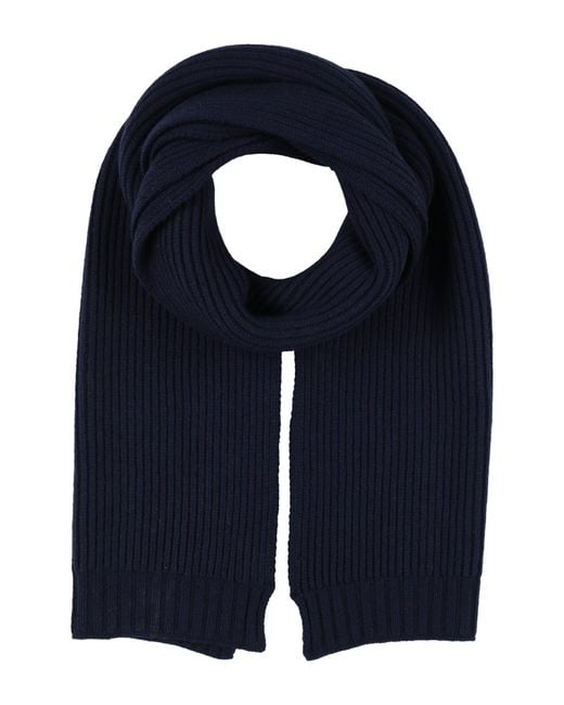 Gran Sasso Blue Scarf Virgin Wool