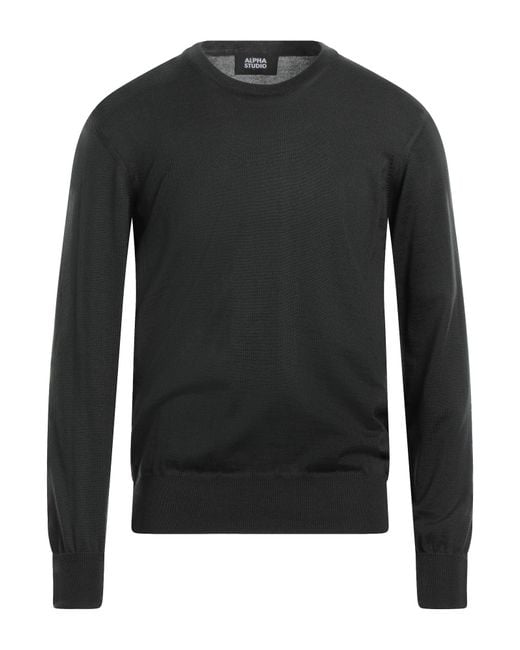 Pullover Alpha Studio pour homme en coloris Black