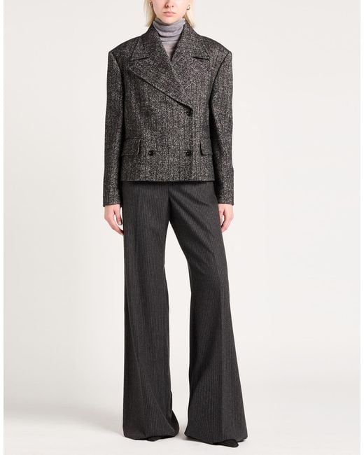 Dolce & Gabbana Black Coat Virgin Wool, Wool, Polyamide, Elastane