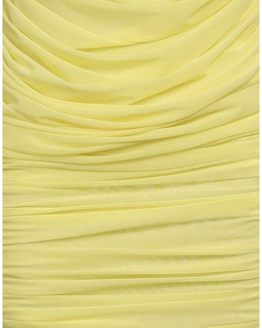 DES_PHEMMES Yellow Mini Dress Nylon, Elastane