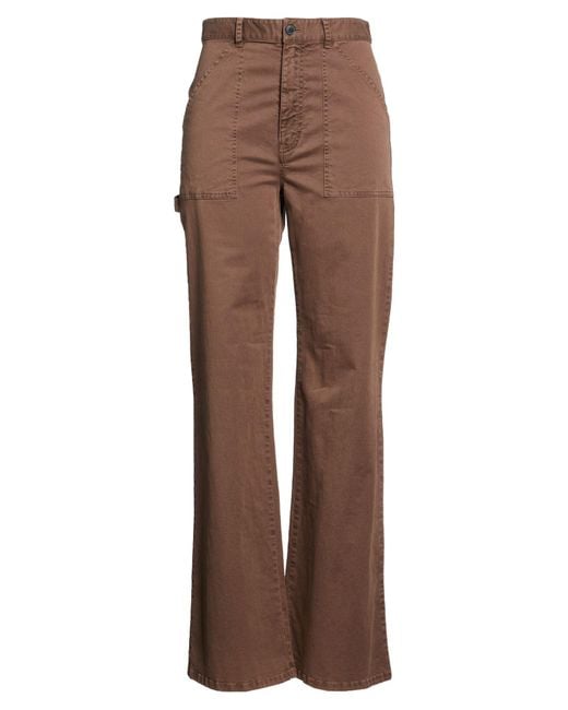 Nili Lotan Brown Pants Cotton