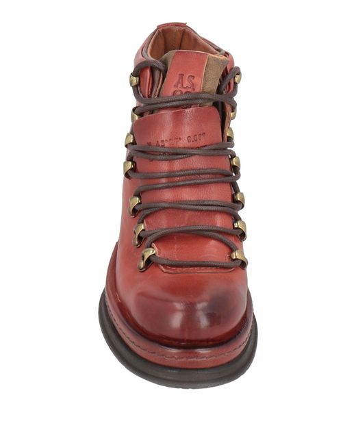 A.s.98 Red Ankle Boots