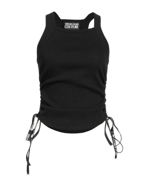 Versace Jeans Couture Black Top Cotton, Elastane