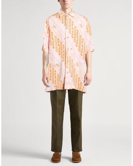 Jil Sander Pink Light Shirt Viscose, Silk for men