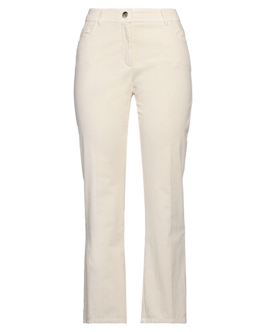Pennyblack White Pants Cotton, Elastane