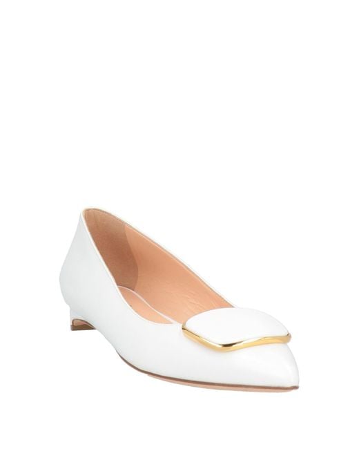 Rupert Sanderson Natural Ballet Flats Calfskin