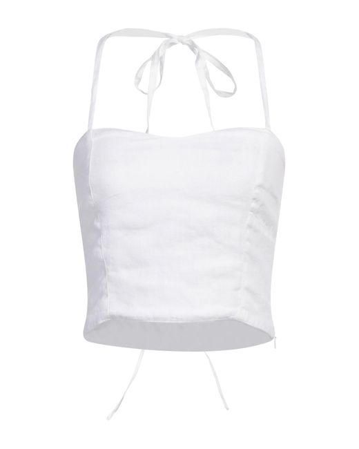 120% Lino White Top