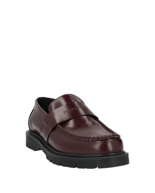 Cerruti 1881 Brown Burgundy Loafers Cow Leather