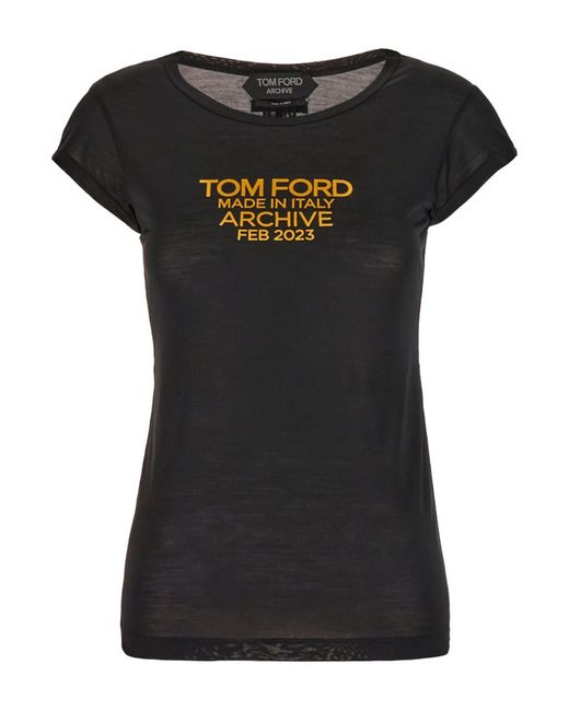 T-shirt Tom Ford en coloris Black