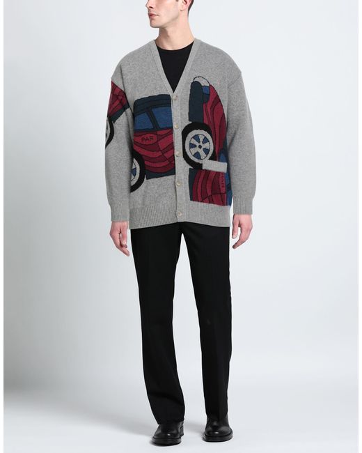 Parra Gray Cardigan Wool, Polyamide for men