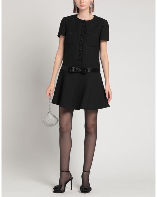 Céline Black Mini Dress Wool, Polyamide