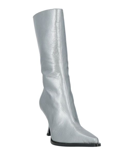 Acne Gray Boot Leather