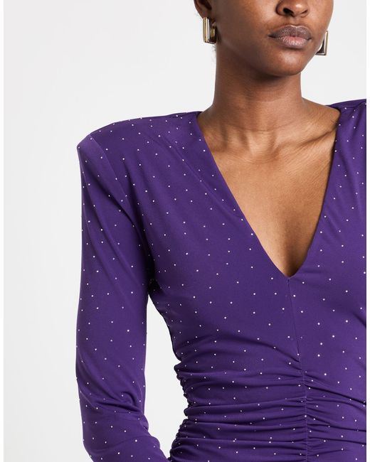Aniye By Purple Midi Dress Polyester, Elastane