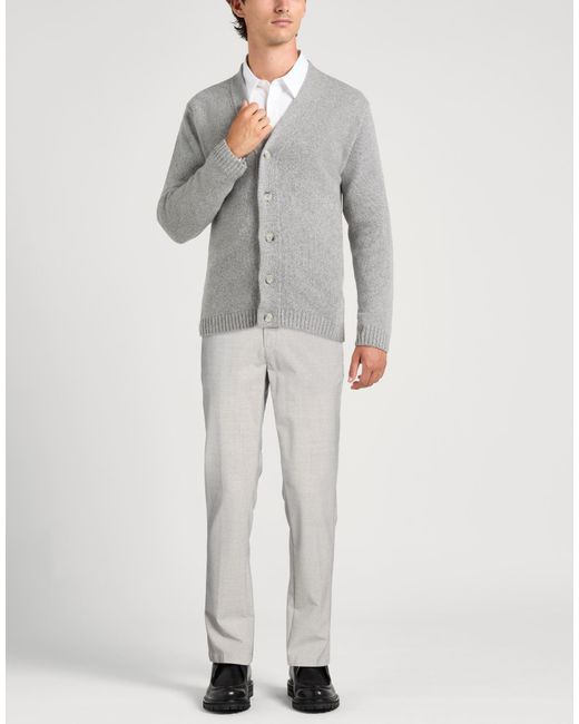 Eleventy Gray Platinum Pants Wool, Elastane for men