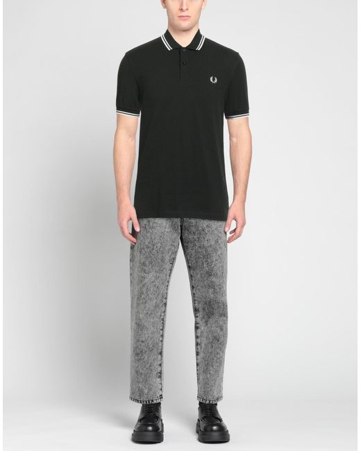 FRED PERRY x COMME des GARÇONS Black Polo Shirt for men
