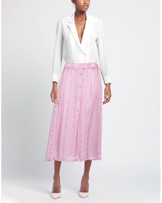 Shirtaporter Pink Midi-Rock