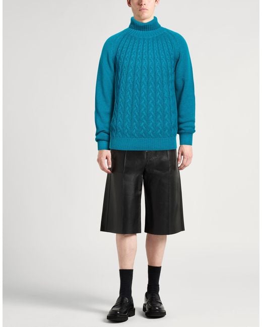 Moorer Blue Turtleneck for men