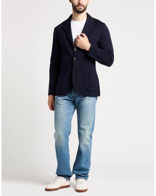 Lardini Blue Midnight Blazer Wool for men