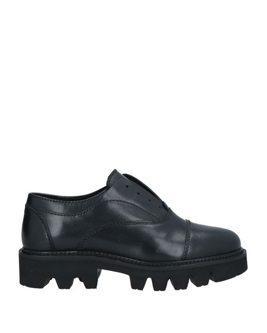 CafeNoir Black Lace-up Shoes
