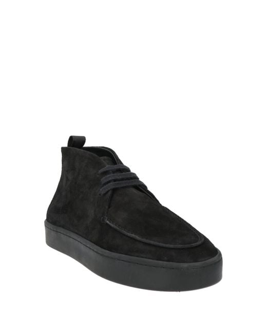 Officine Creative Black Ankle Boots Leather for men