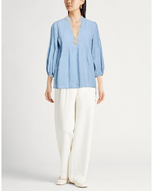 120% Lino Blue Top