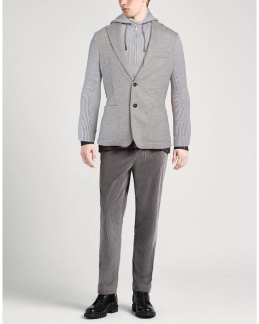 Eleventy Gray Jacket Wool, Cotton for men