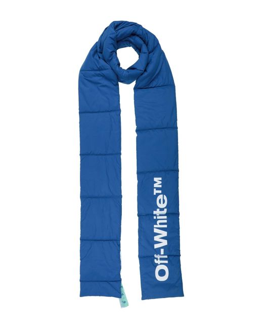Off-White c/o Virgil Abloh Gefütterter Schal mit Logo-Print in Blue für Herren